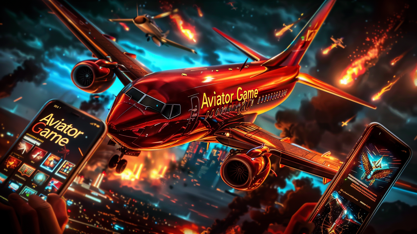 A red jet flying over a city in ek333 Aviator, showing the game’s thrill.